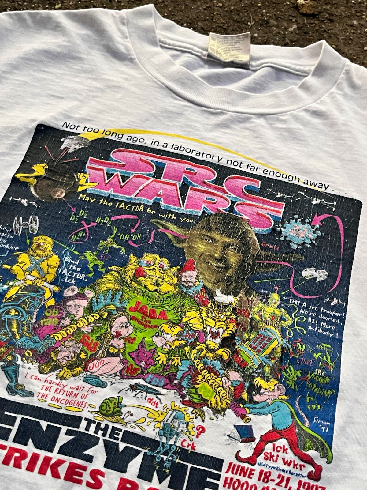 1990s vintage obscure Star Wars art tee, mad magazine style art work 1990s vintage obscure Star Wars art tee, mad magazine style art work