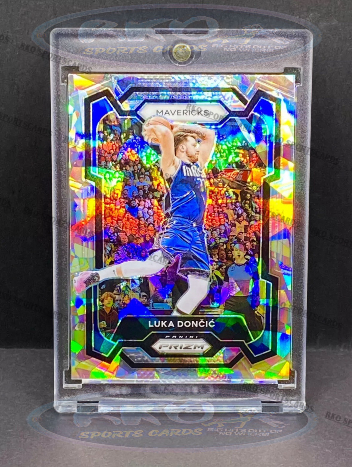Luka Doncic RARE CRACKED ICE REFRACTOR INVESTMENT CARD PANINI MAVERICKS MINT