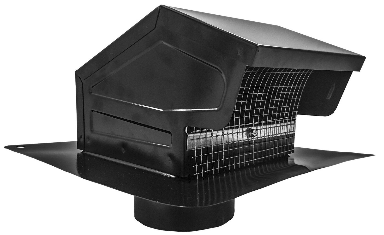 084635 Galvanized Steel Roof Vent Cap with Damper & Removable Screen, 4\