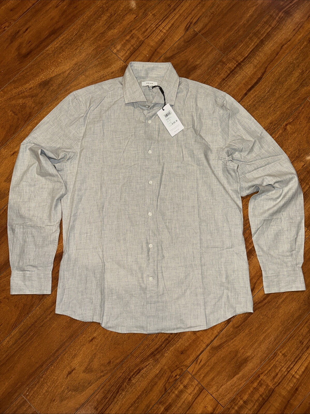 Reiss Long Sleeve Melrose Twill Button Up Casual Long Sleeves Gray XL $195 Reiss Long Sleeve Melrose Twill Button Up Casual Long Sleeves Gray XL $195