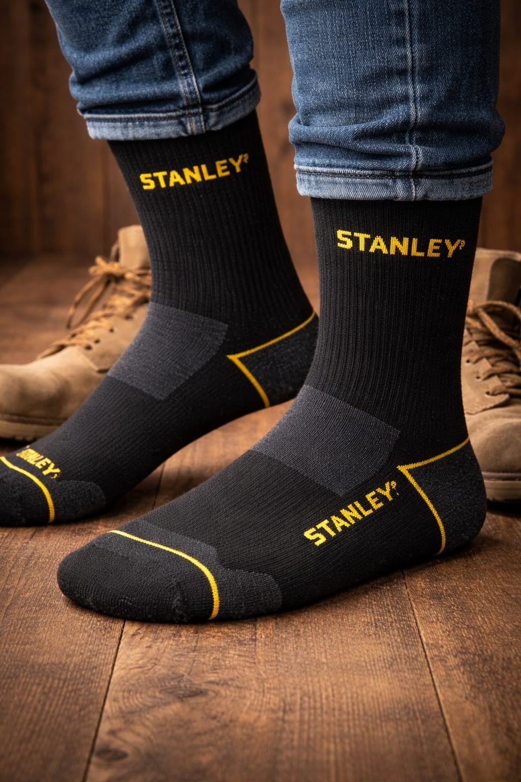 3,6,12 Pairs Men's  Black Cushion  Crew Socks Size 10-13