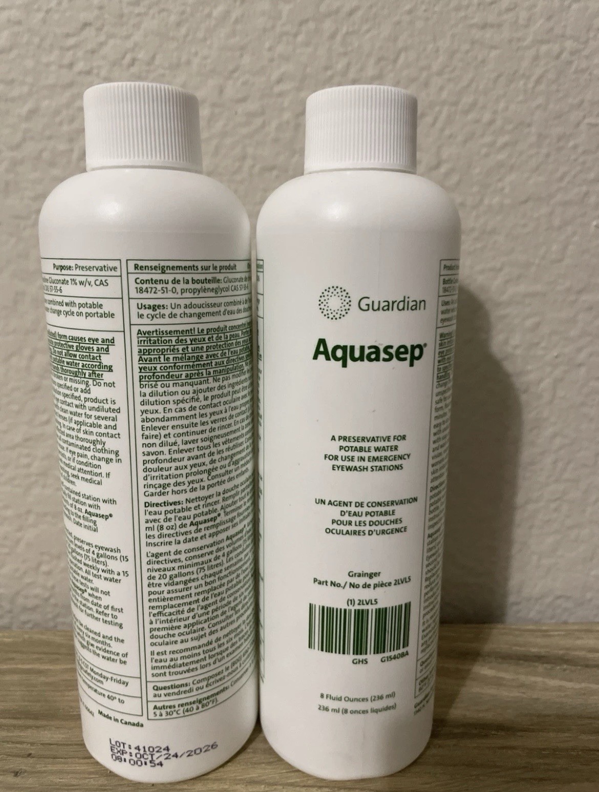 Guardian Equipment 2 PACK. G1540ba-G Aquasep Eyewash Preservative, 8 Oz