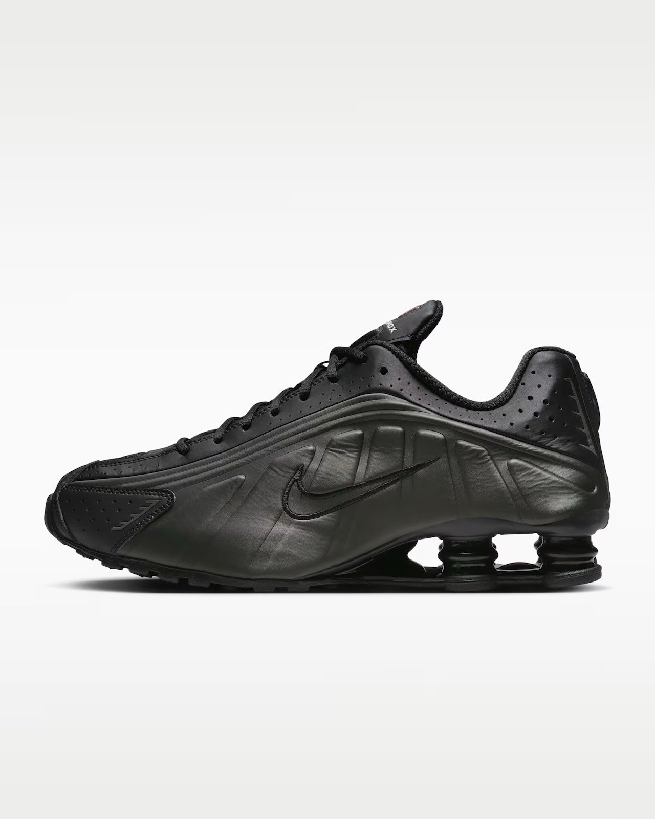 Nike Shox R4 Triple Black Lace Up Running Shoes Sneakers HQ1988-001 Men's Sizes