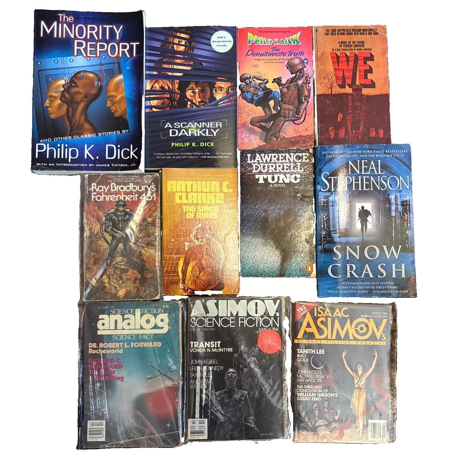 Sci Fi Book Lot Paperback Vintage Philip K Dick PKD Bradbury Arthur C Clarke Sci Fi Book Lot Paperback Vintage Philip K Dick PKD Bradbury Arthur C Clarke