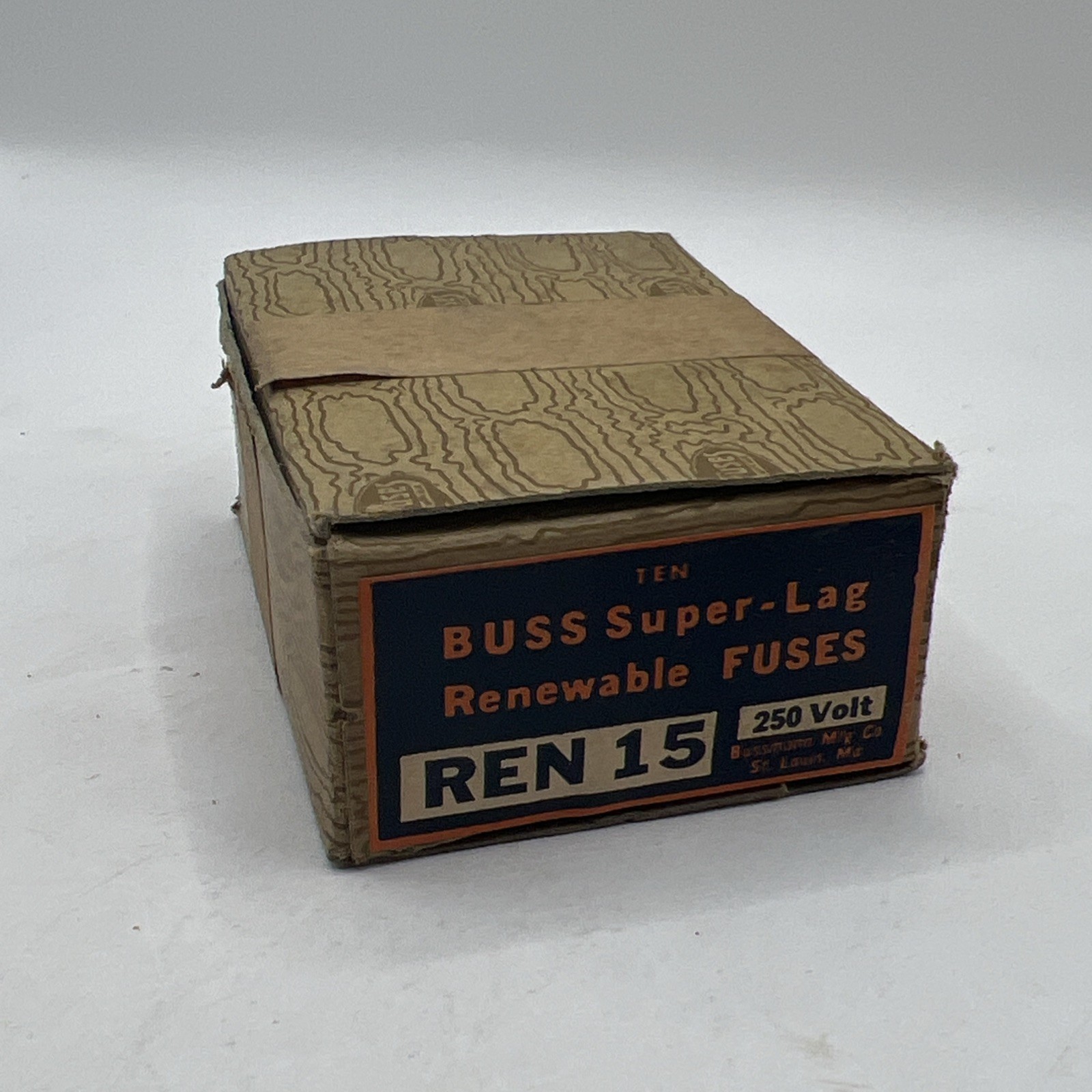 Bussmann REN15 15A 250V Super-Lag Renewable Fuses Vintage NOS Lot of 9