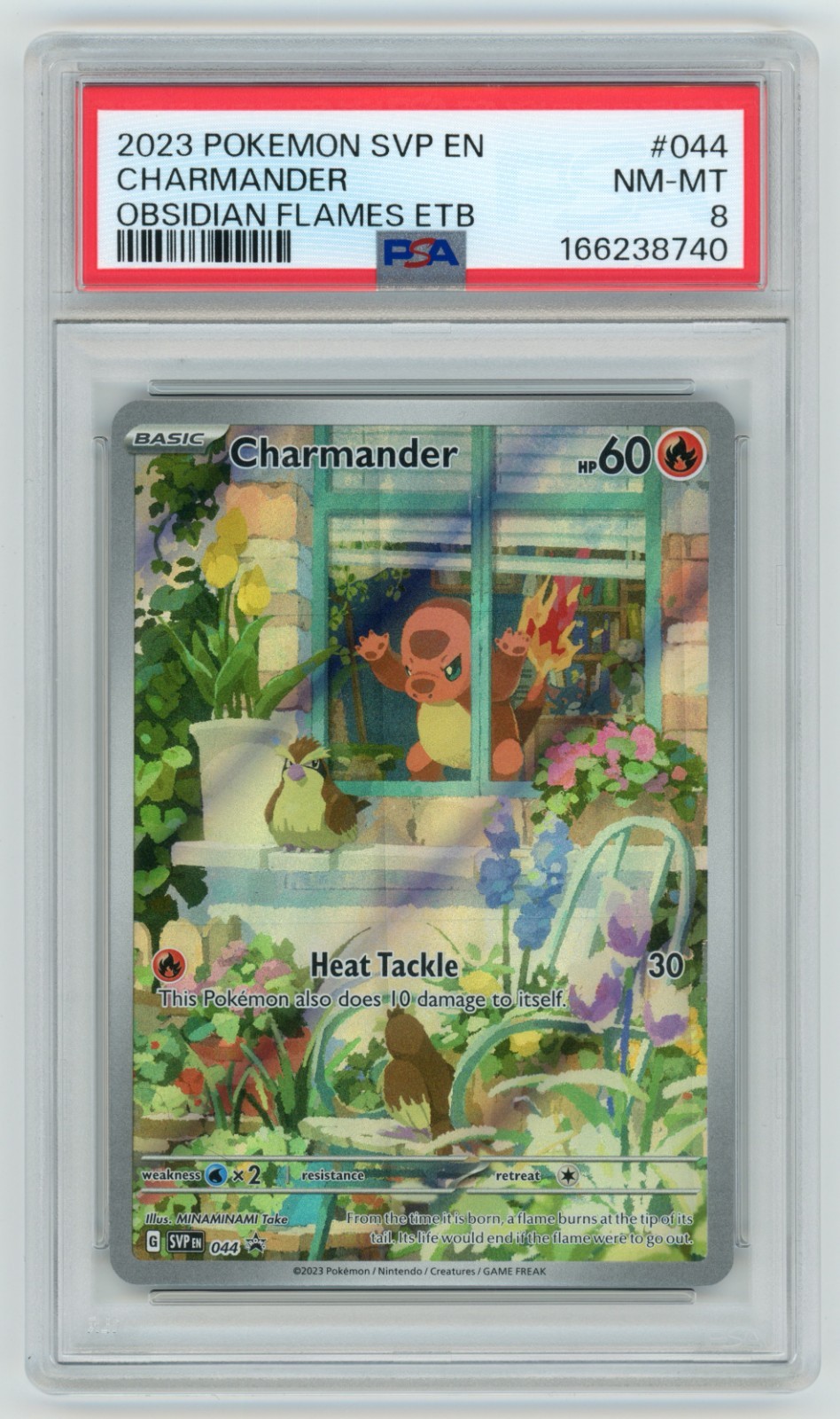 Pokemon Charmander Obsidian Flames ETB Promo SVP EN 044 PSA 8 Pokemon Charmander Obsidian Flames ETB Promo SVP EN 044 PSA 8