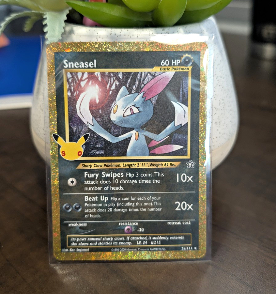 30th Celebration Sneasel 25/111 Neo Genesis Holo Rare 30th Celebration Sneasel 25/111 Neo Genesis Holo Rare