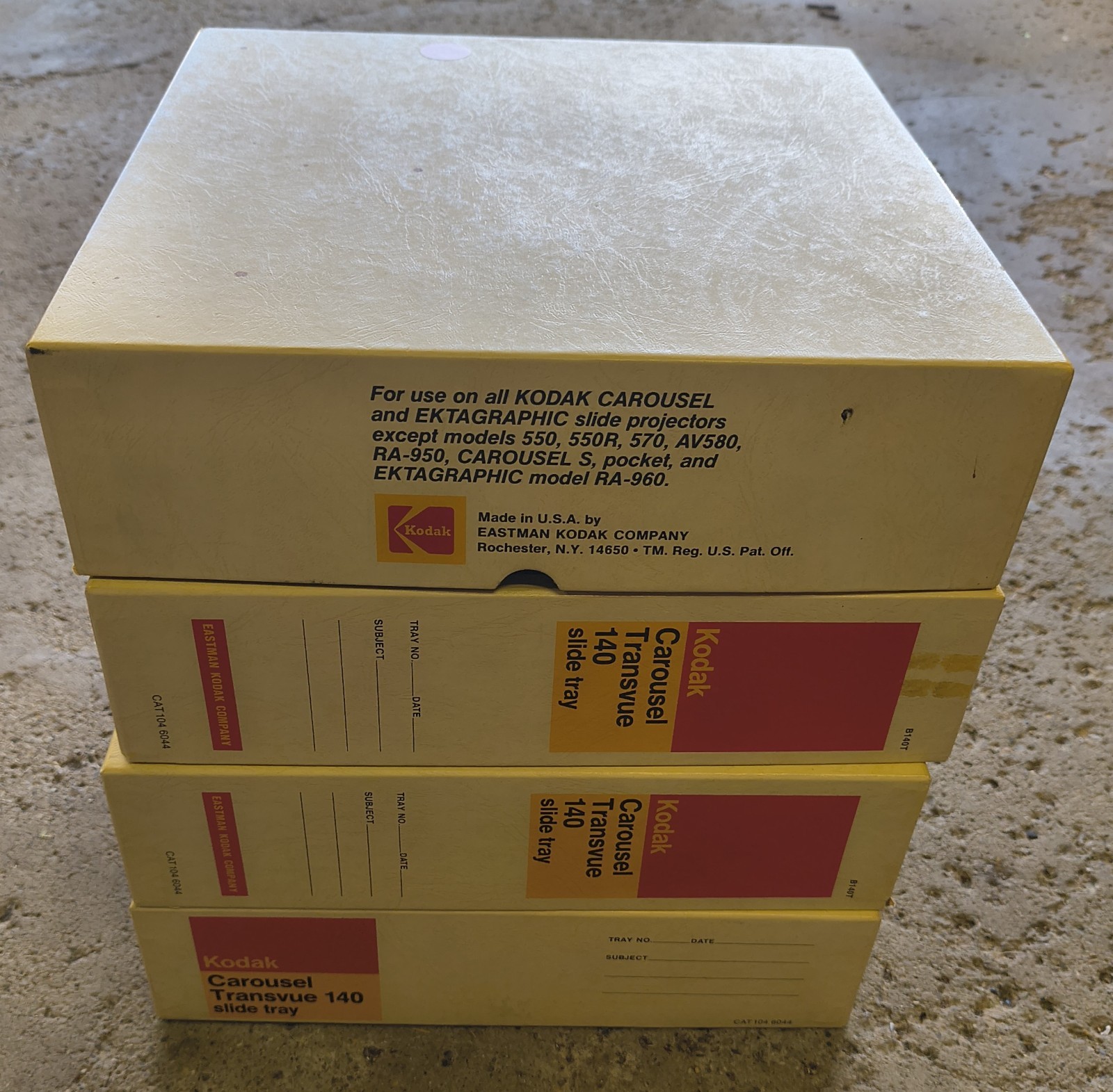 Vintage Kodak Carousel 140 Slide Tray CAT8995193 Genuine Lot of 4 Original Box Vintage Kodak Carousel 140 Slide Tray CAT8995193 Genuine Lot of 4 Original Box
