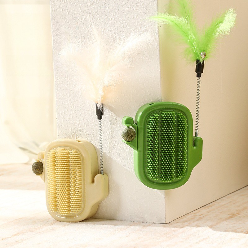 Blue Cat Itching Device Fur Brushing Device Cactus Cat Scratcher Toothbrush Tool Blue Cat Itching Device Fur Brushing Device Cactus Cat Scratcher Toothbrush Tool