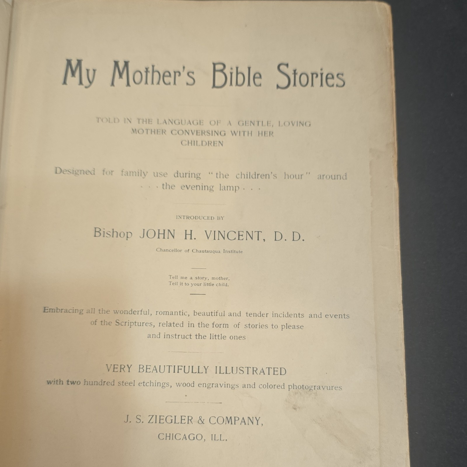 My Mother\'s Bible Stories Copyright 1896 By C. R. Graham My Mother\'s Bible Stories Copyright 1896 By C. R. Graham