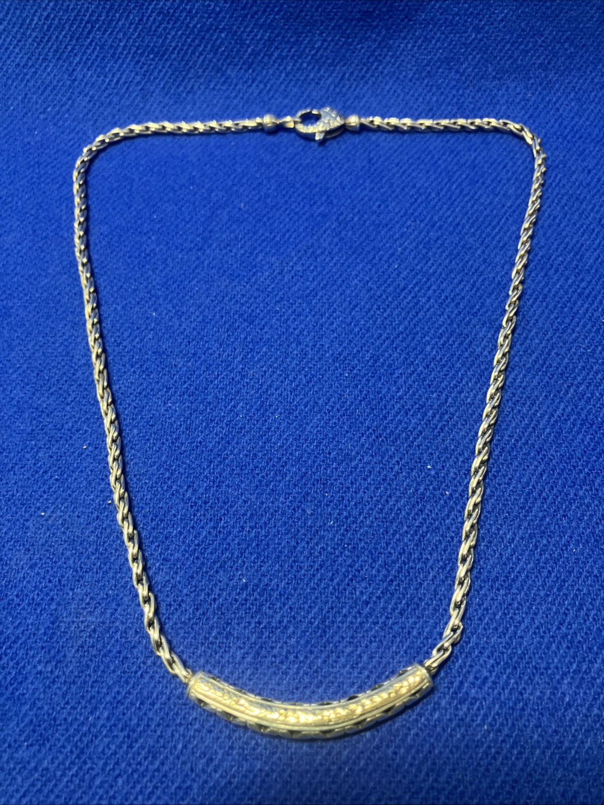 Fabulous David Schorr Sterling And 18k Necklace Fabulous David Schorr Sterling And 18k Necklace
