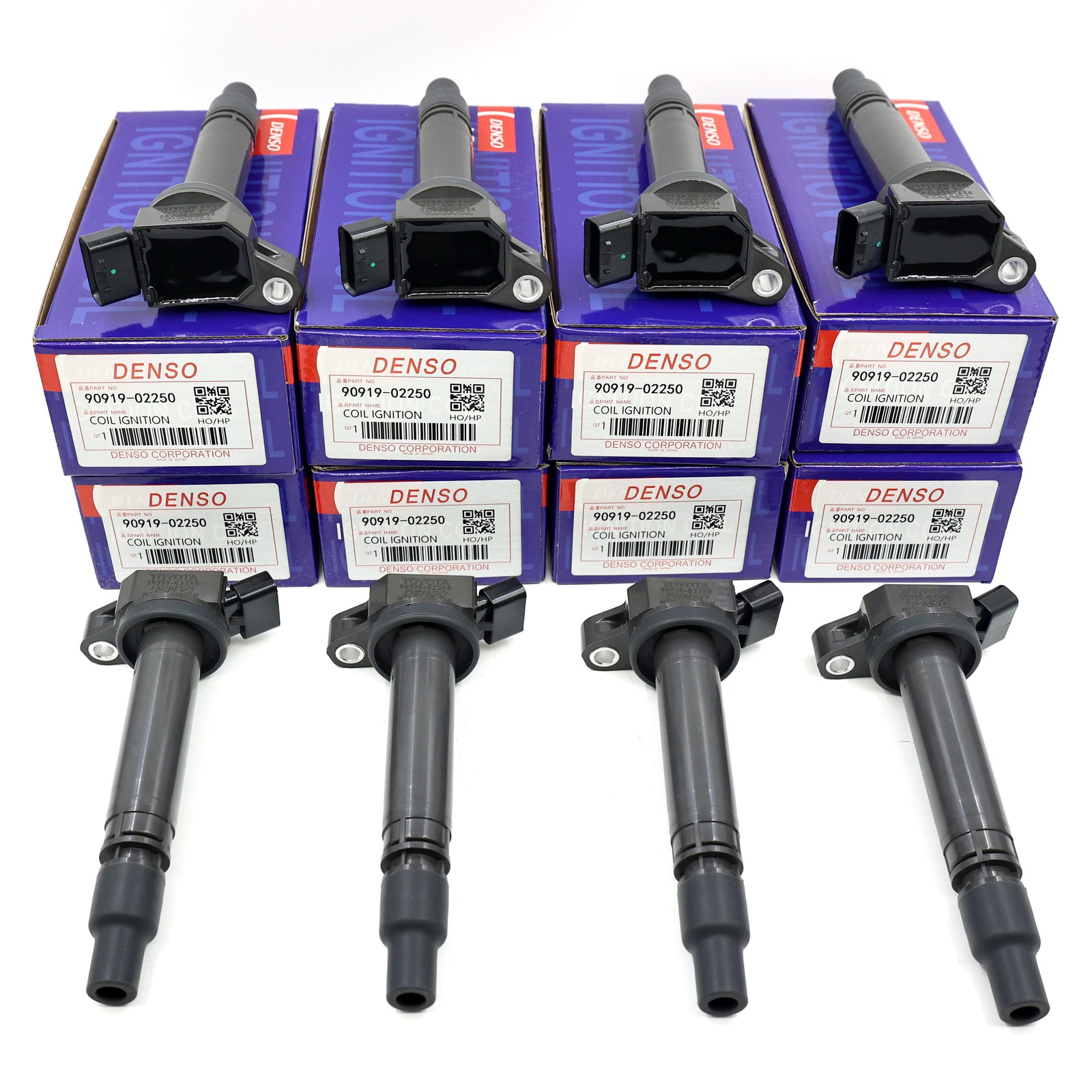 8PCS DENSO GENUINE Ignition Coil for Toyota 673-1309 90919-A2005 US 90919-02250 8PCS DENSO GENUINE Ignition Coil for Toyota 673-1309 90919-A2005 US 90919-02250