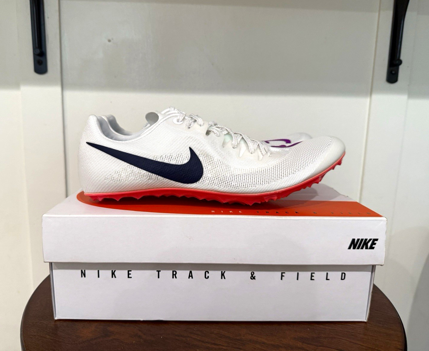 Nike Zoom Ja Fly 4 Running Spikes White/Obsidian/Bright Crimson DR2741-101 Nike Zoom Ja Fly 4 Running Spikes White/Obsidian/Bright Crimson DR2741-101