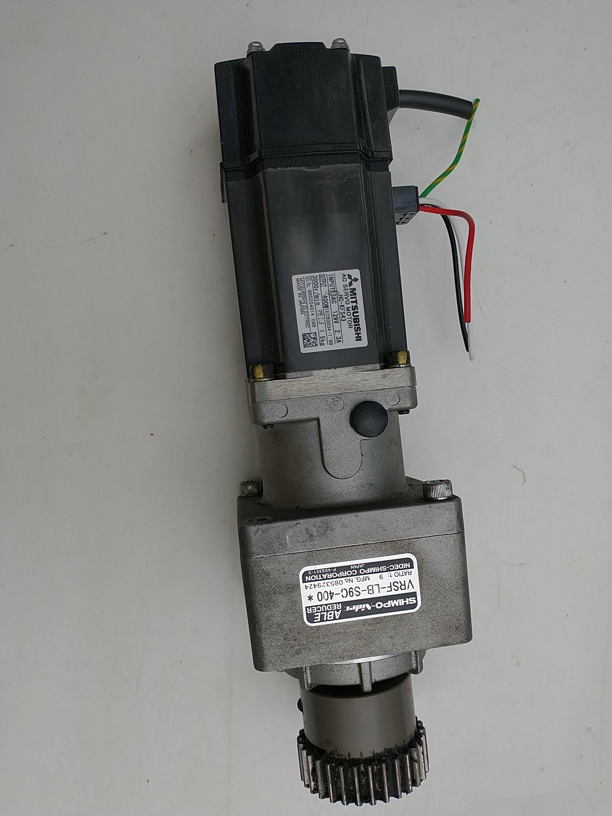 Mitsubishi AC Servo Motor HC-KFS43 with Shimpo-Nider Able reducer
