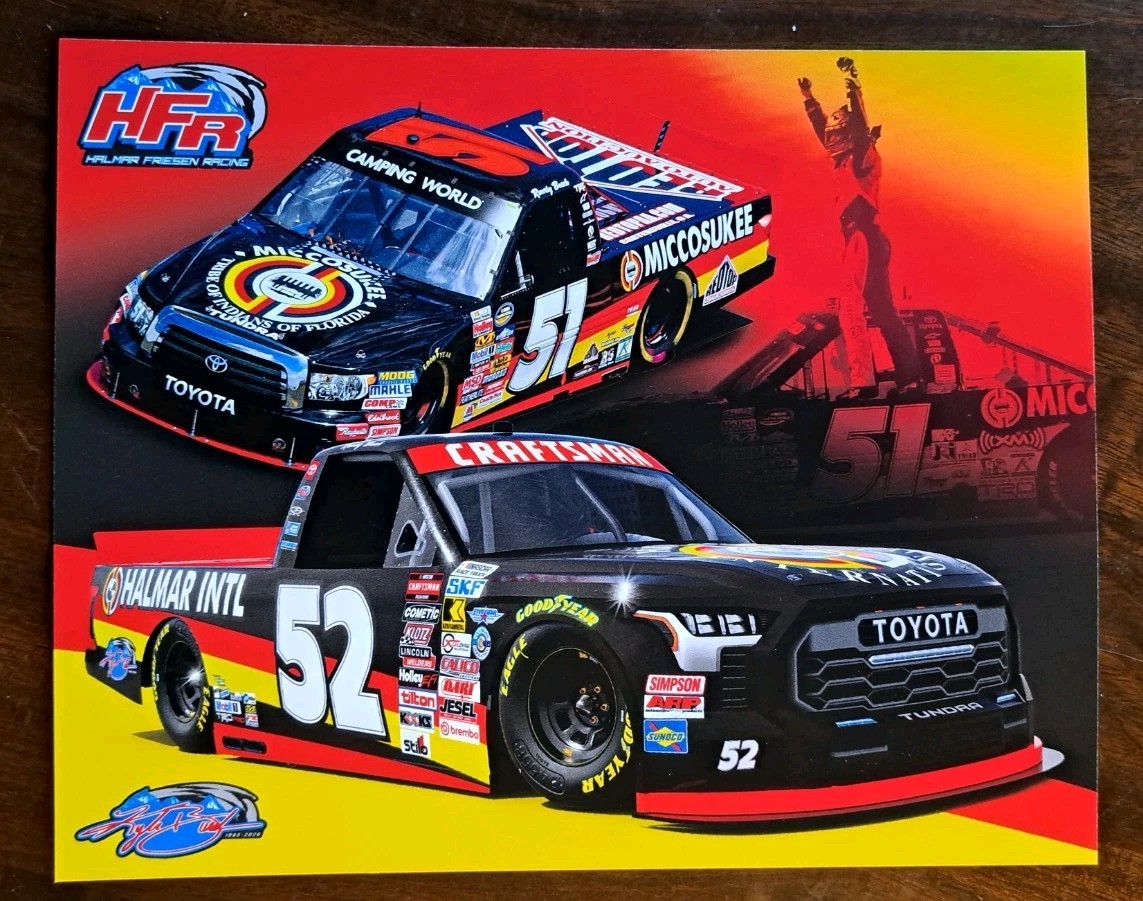 Stewart Friesen 2026 Kyle Busch Tribute 8x10 NASCAR TRUCK Hero PostCard