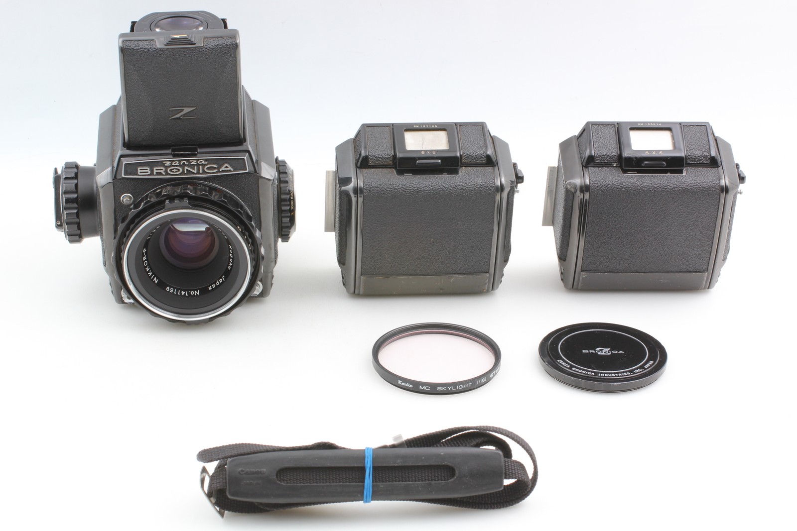 ⏯️Late [ N MINT w/2 Back ]  Zenza Bronica S2 Black P 75mm f2.8 Lens from JAPAN