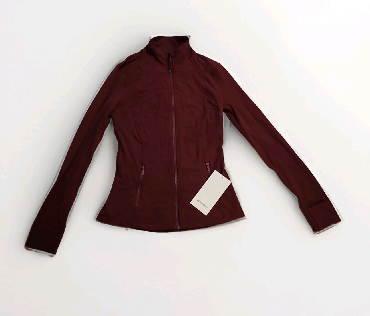 Lululemon Define Jacket Nulu Burgundy Bay size 8 W4CD5S Thumbholes NEW NWT Lululemon Define Jacket Nulu Burgundy Bay size 8 W4CD5S Thumbholes NEW NWT