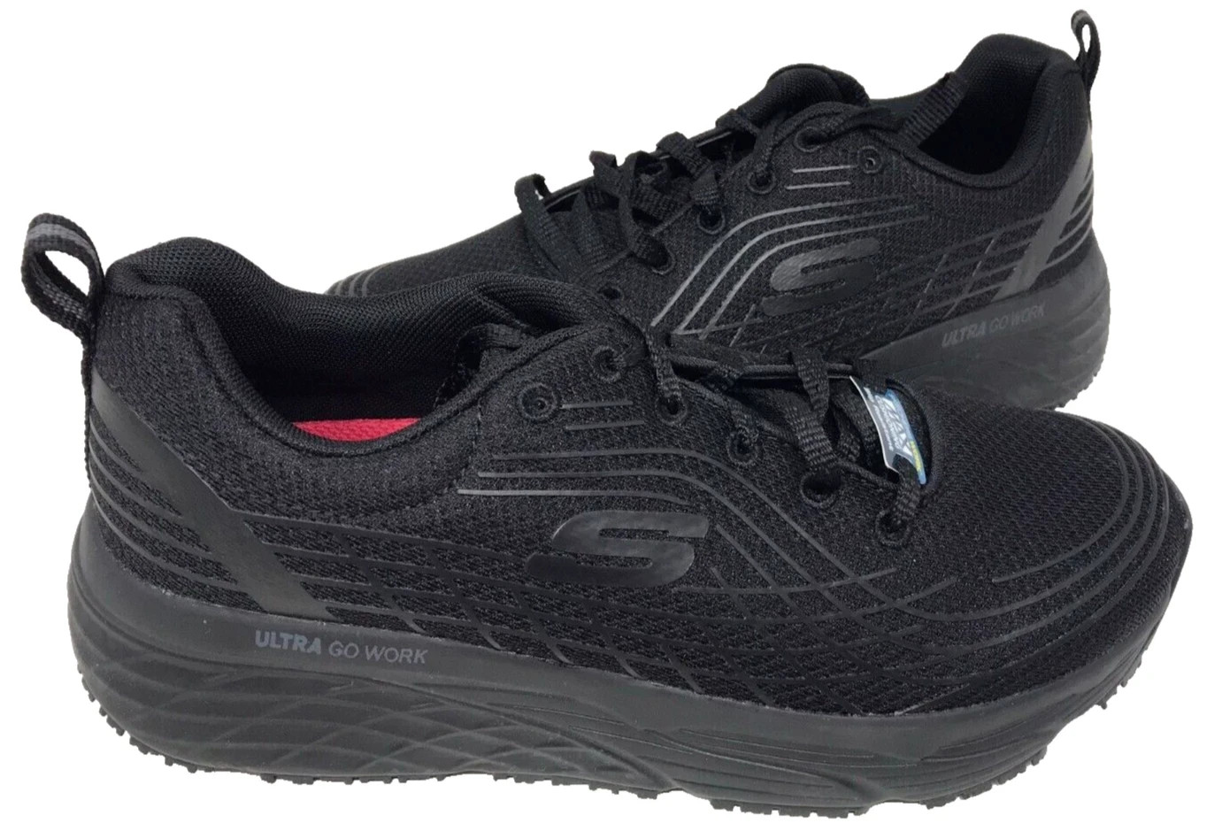 Skechers Men's Max Cushioning Elite SR Rytas Lace Up Shoes Black Size:9.5 201G