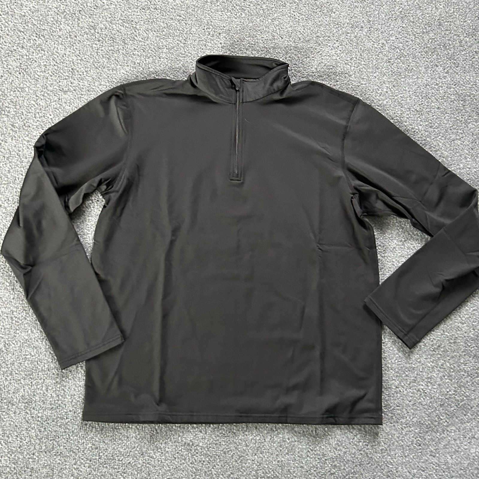 RefrigiWear Shirt Mens Medium Black Base Layer Quarter 1/4 Zip Stretch Top RefrigiWear Shirt Mens Medium Black Base Layer Quarter 1/4 Zip Stretch Top