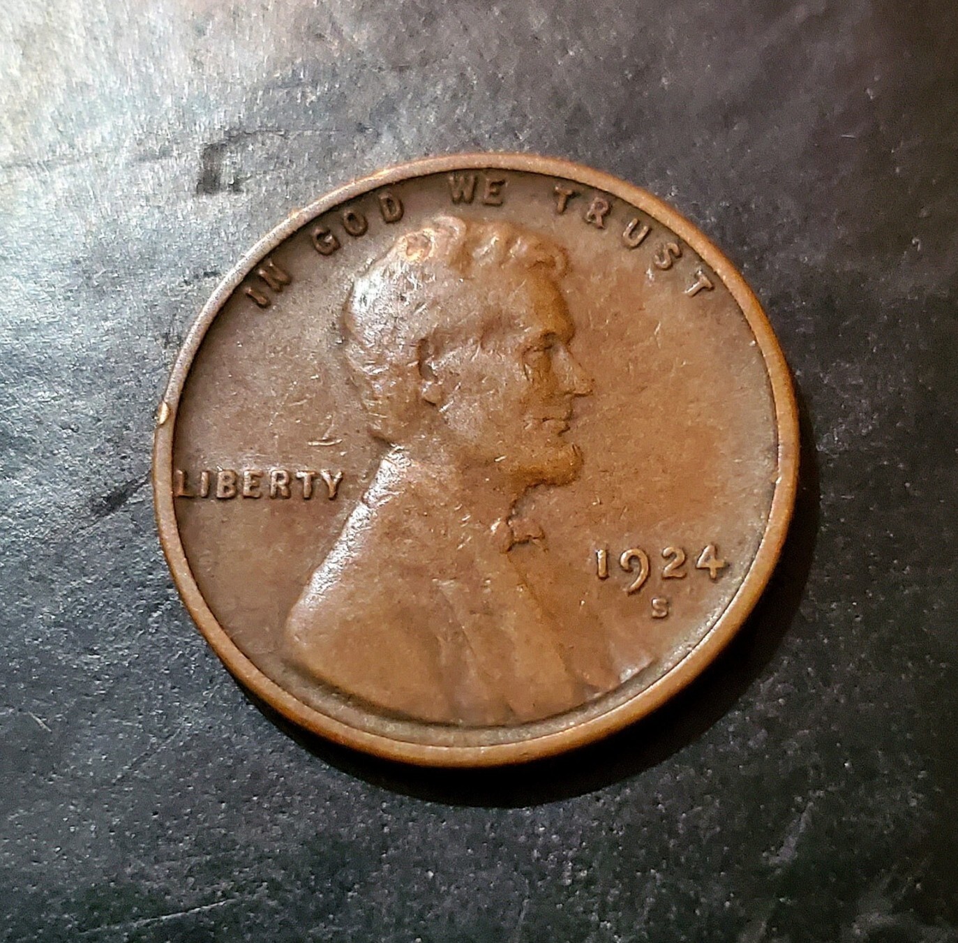 1924-s Lincoln Wheat Penny, Nice Condition 1924-s Lincoln Wheat Penny, Nice Condition