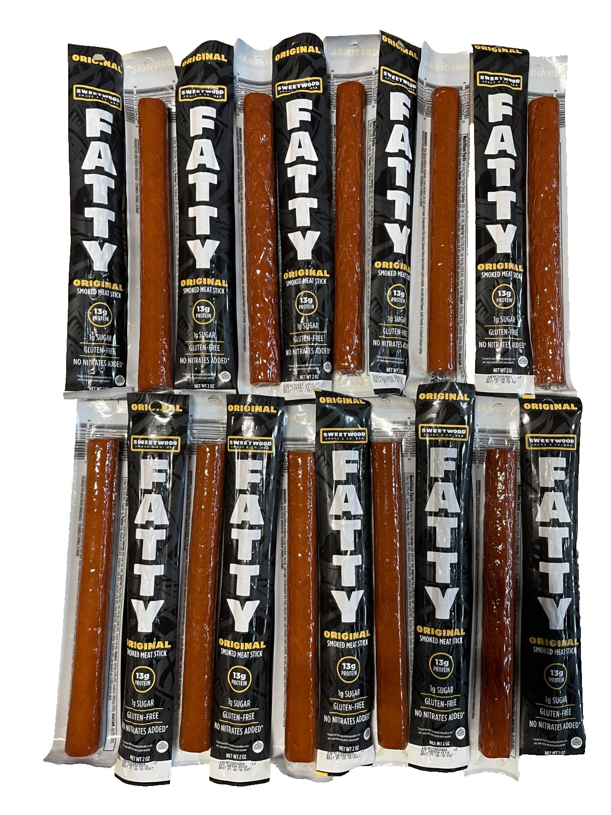 FATTY Smoked Meat Sticks 20 sticks ORIGINAL , 2oz Per, EXP 2/2027