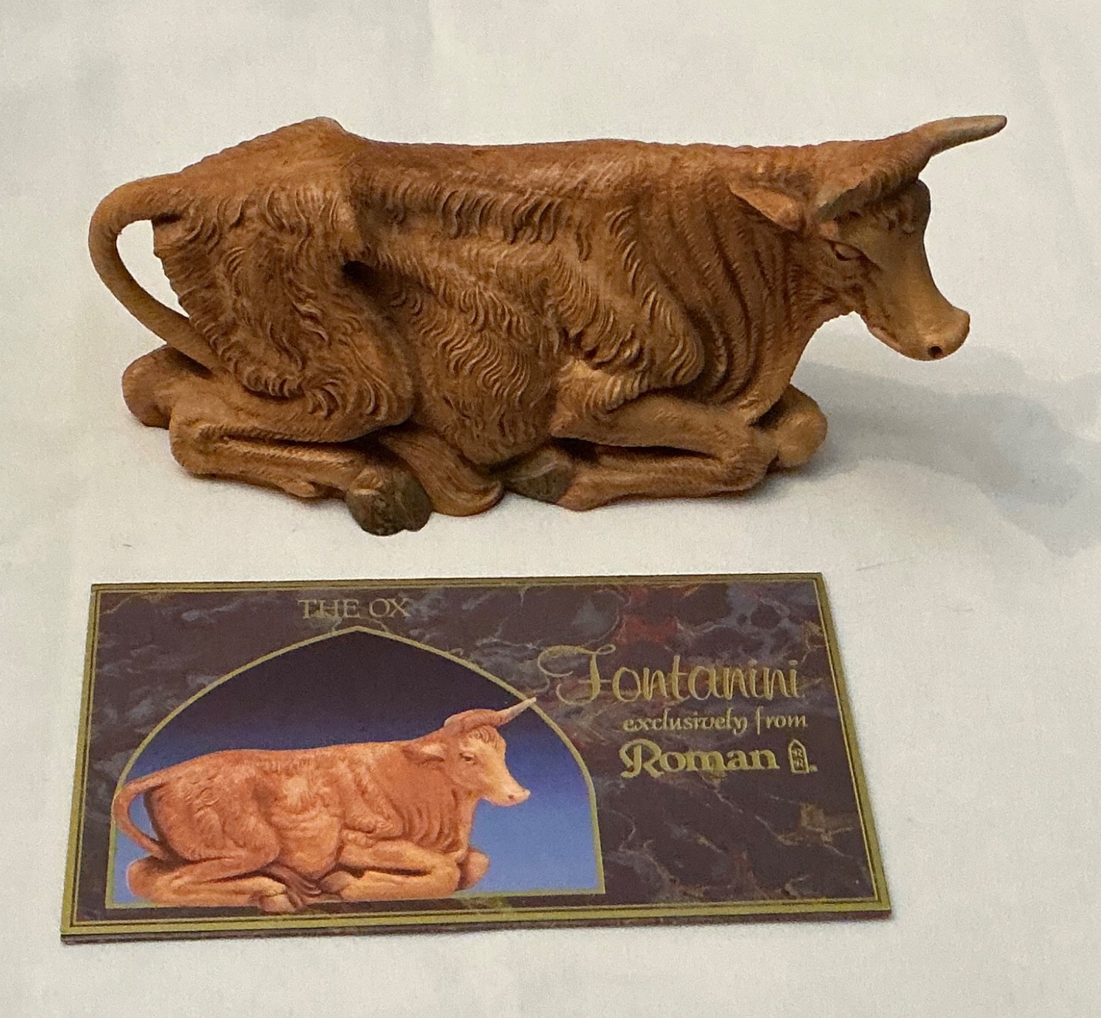 Vintage 1983 Fontanini Depose Italy Christmas Nativity Cow Ox Bull 305 Vintage 1983 Fontanini Depose Italy Christmas Nativity Cow Ox Bull 305