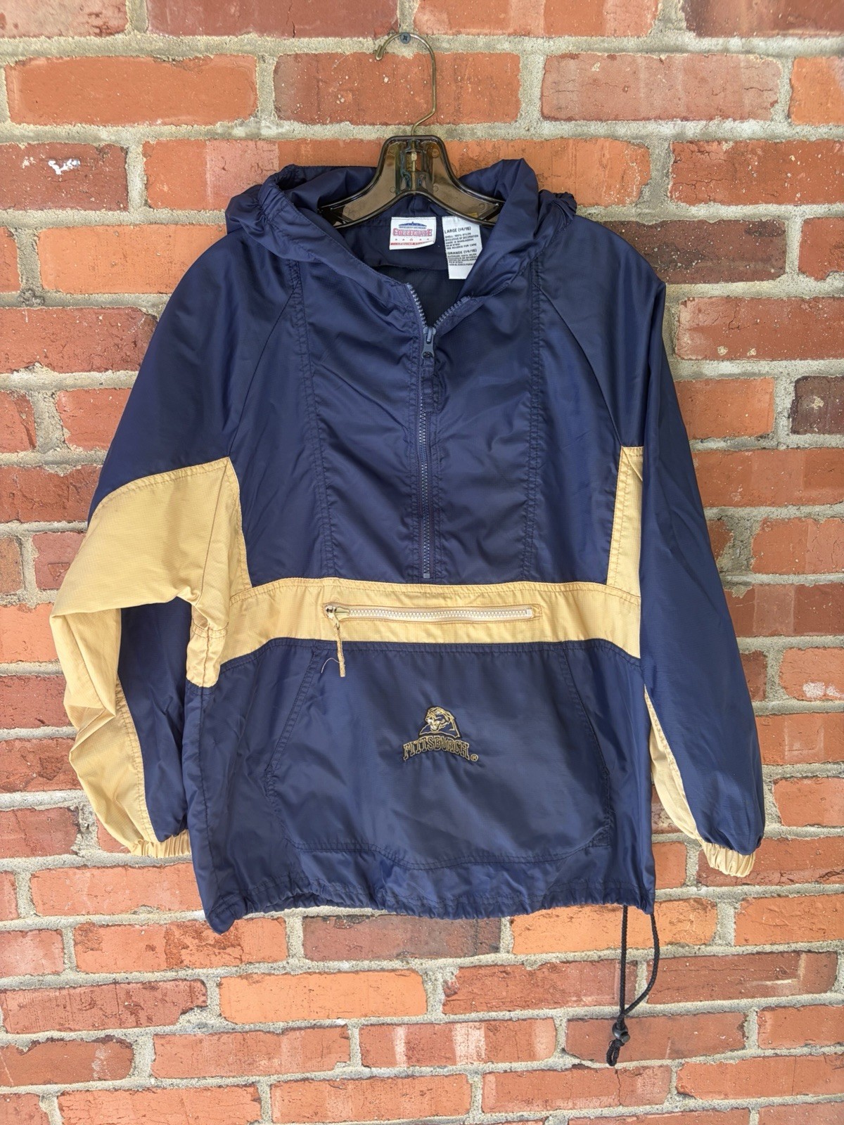 Vintage 90s Pitt Panthers University of Pittsburgh anorak jacket Windbreaker L