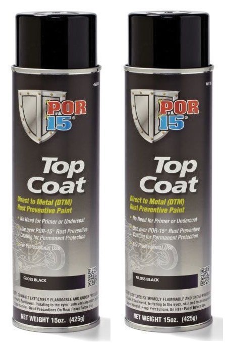 Por-15 45918 Top Coat Chassis Black 14 oz. Aerosol Spray Can (2 Pack) Por-15 45918 Top Coat Chassis Black 14 oz. Aerosol Spray Can (2 Pack)