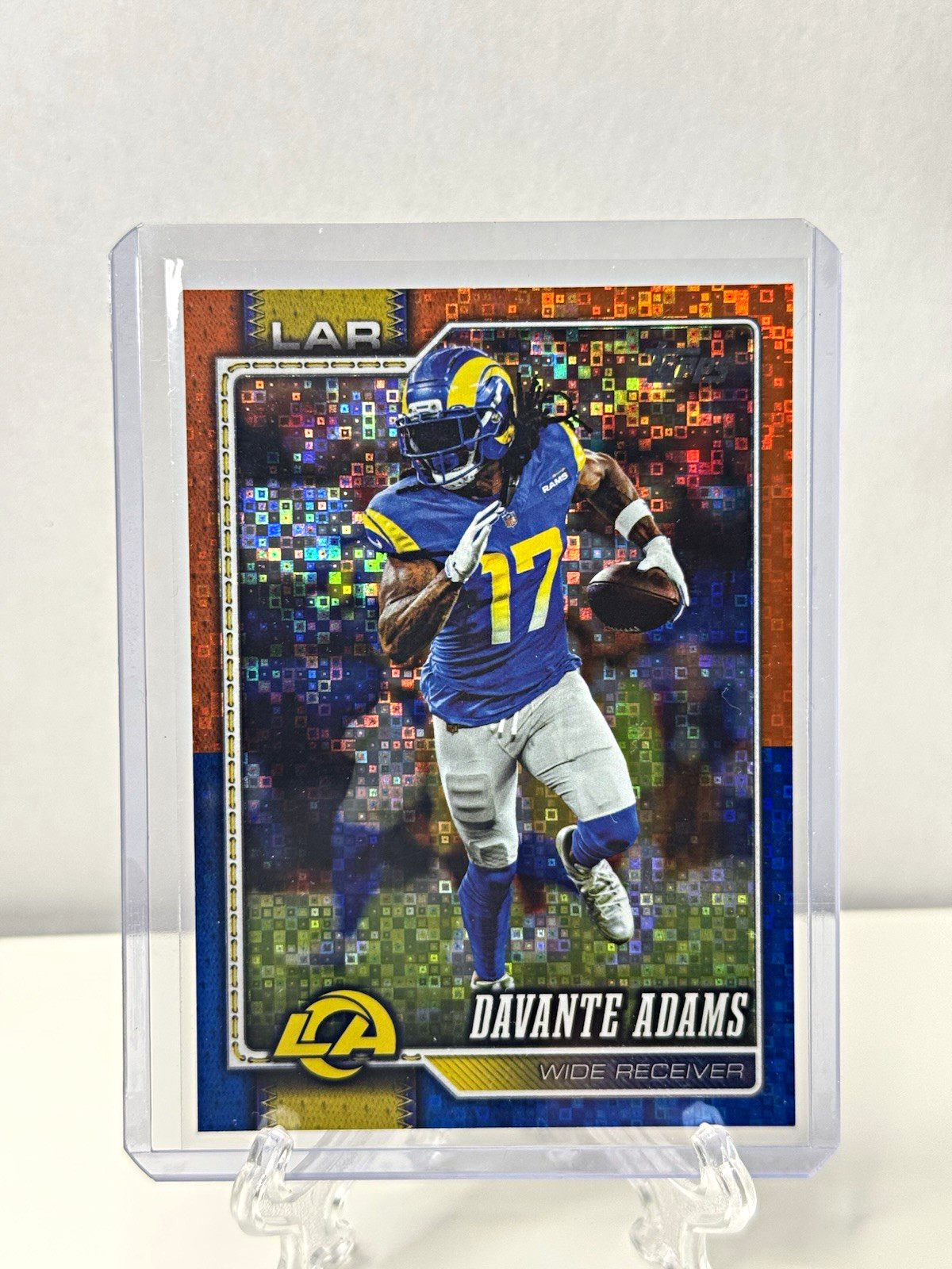 Topps 2026 Davante Adams Red & Blue Disco /25 #117 Los Angeles Rams Topps 2026 Davante Adams Red & Blue Disco /25 #117 Los Angeles Rams