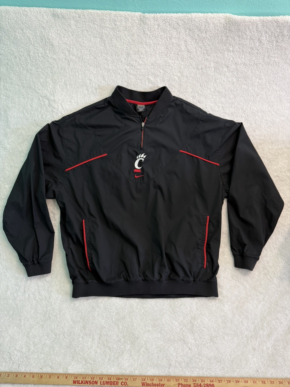 Vintage Nike 90\'s Cincinnati Bearcats NCAA Windbreaker Pullover Jacket XL Vintage Nike 90\'s Cincinnati Bearcats NCAA Windbreaker Pullover Jacket XL