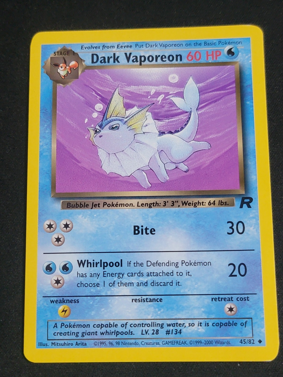 Dark Vaporeon 45/82 Team Rocket Regular NM/LP Dark Vaporeon 45/82 Team Rocket Regular NM/LP