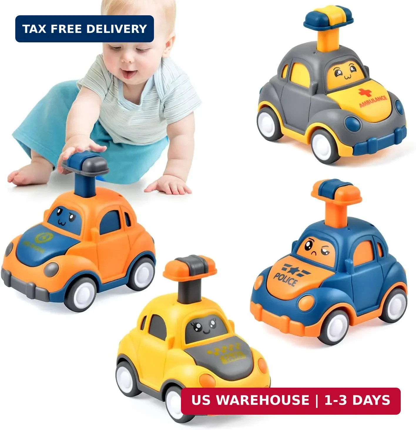 soi-meme Car Toys for Toddlers 2 3 Year Old Boy Girl First Birthday Gifts for To