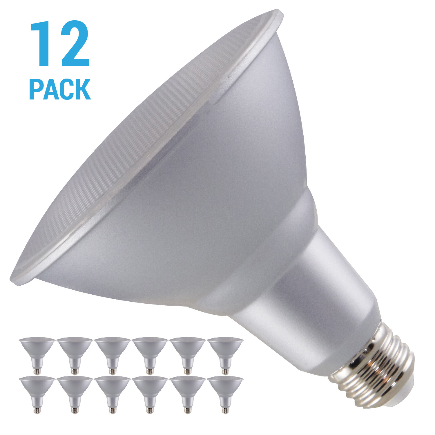 12 Pack S29440 LED Long Neck 25 Degree 15W 90W PAR38 Medium E26 2700K Warm White