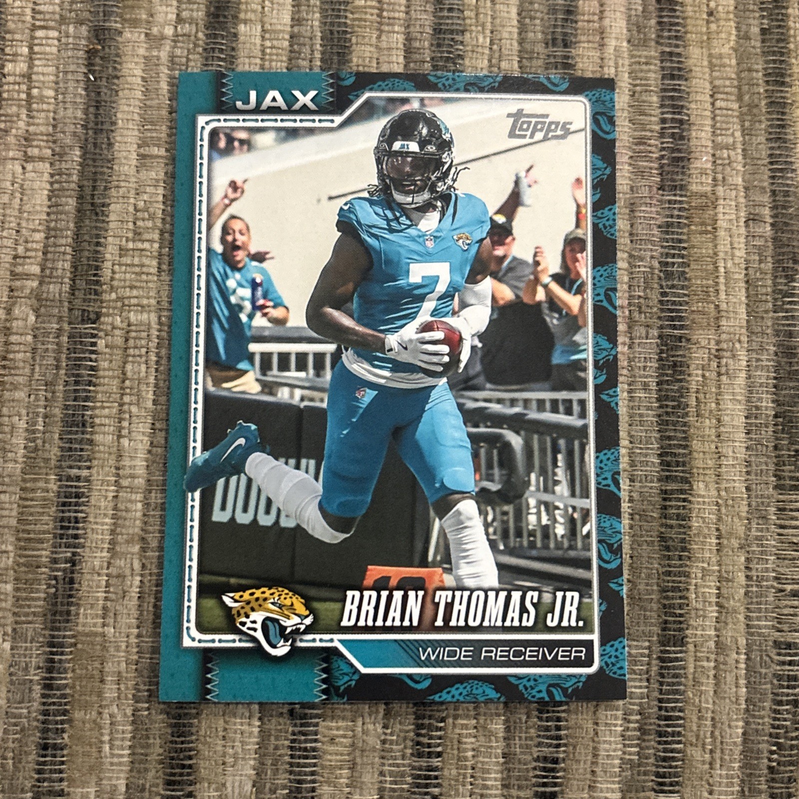 BRIAN THOMAS JR. 2026 Topps Flagship Football #92 Jaguars Team Color Border SSP BRIAN THOMAS JR. 2026 Topps Flagship Football #92 Jaguars Team Color Border SSP