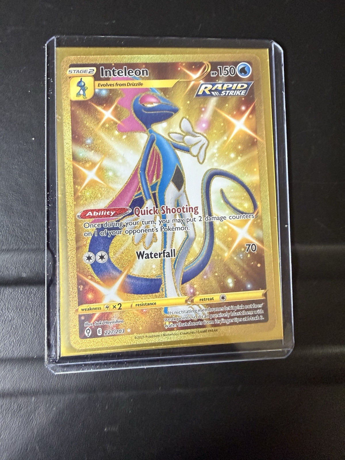 🔥Inteleon🔥 (Secret) 227/203 SWSH07: Evolving Skies Holo