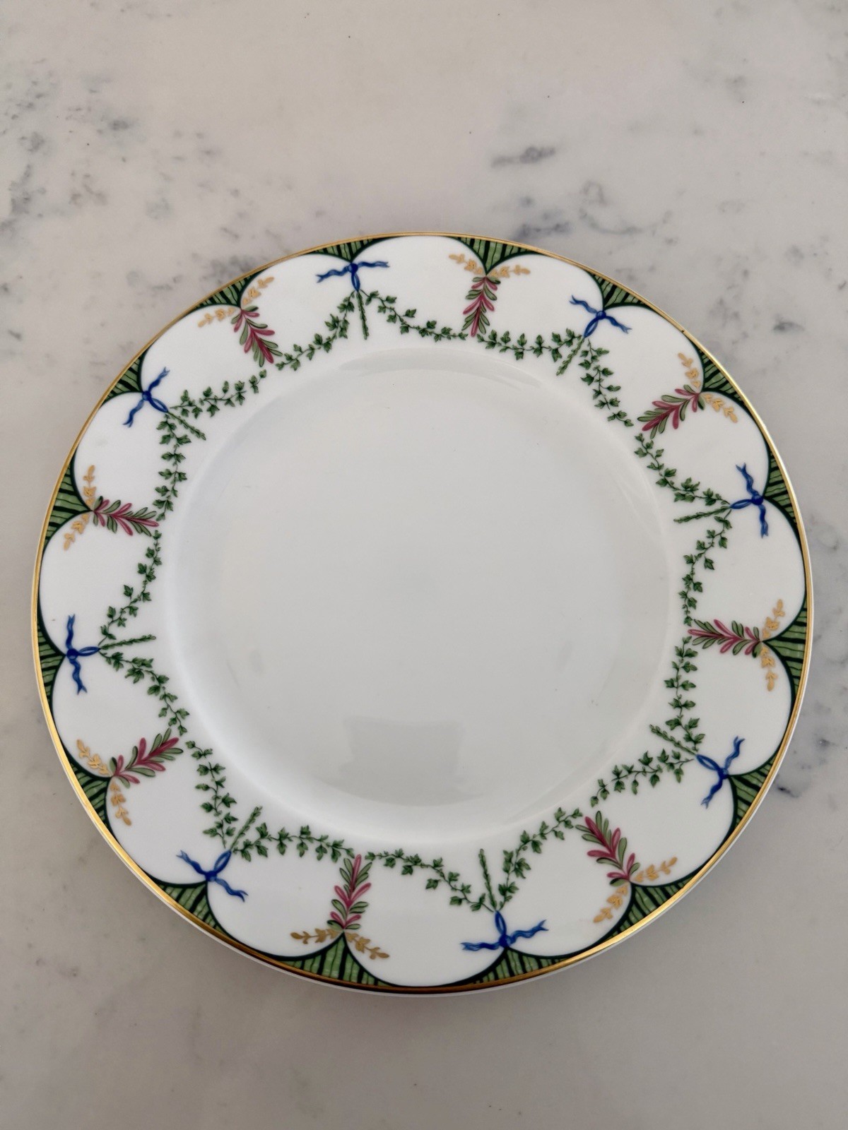 Limoges Raynaud 'Festivities' Vintage Porcelain Dessert Plate 8 7/8 Inches Limoges Raynaud 'Festivities' Vintage Porcelain Dessert Plate 8 7/8 Inches
