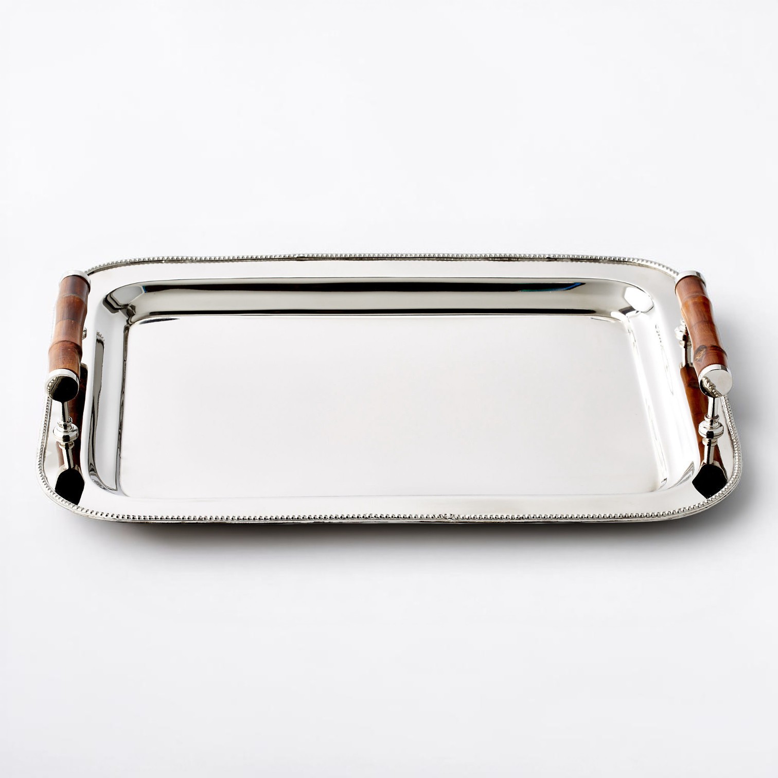 New Modern Serving Tray with Bamboo Handles in the Style of Ralph Lauren 15