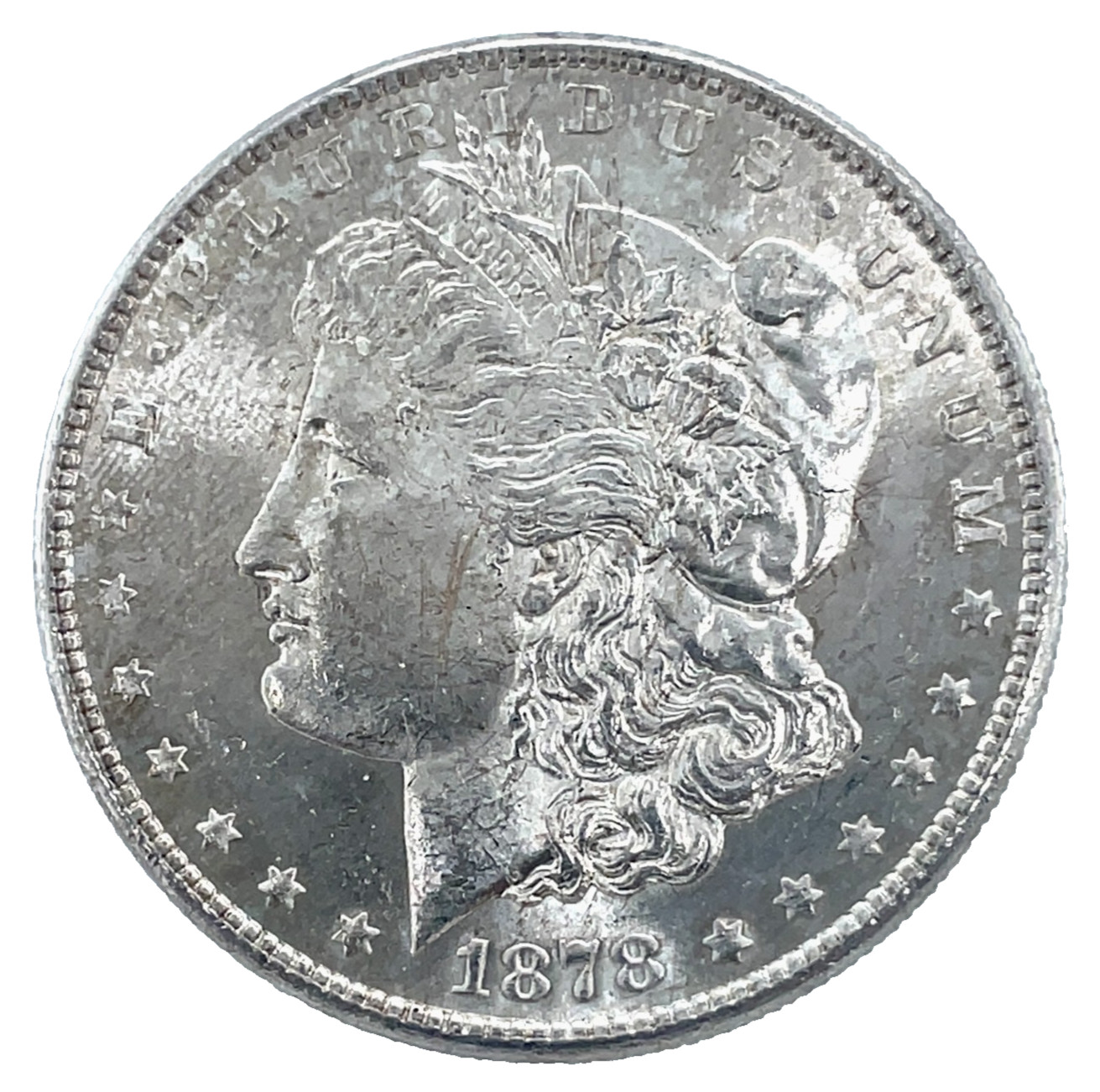 1878-S Morgan Silver Dollar Coin Doubled \