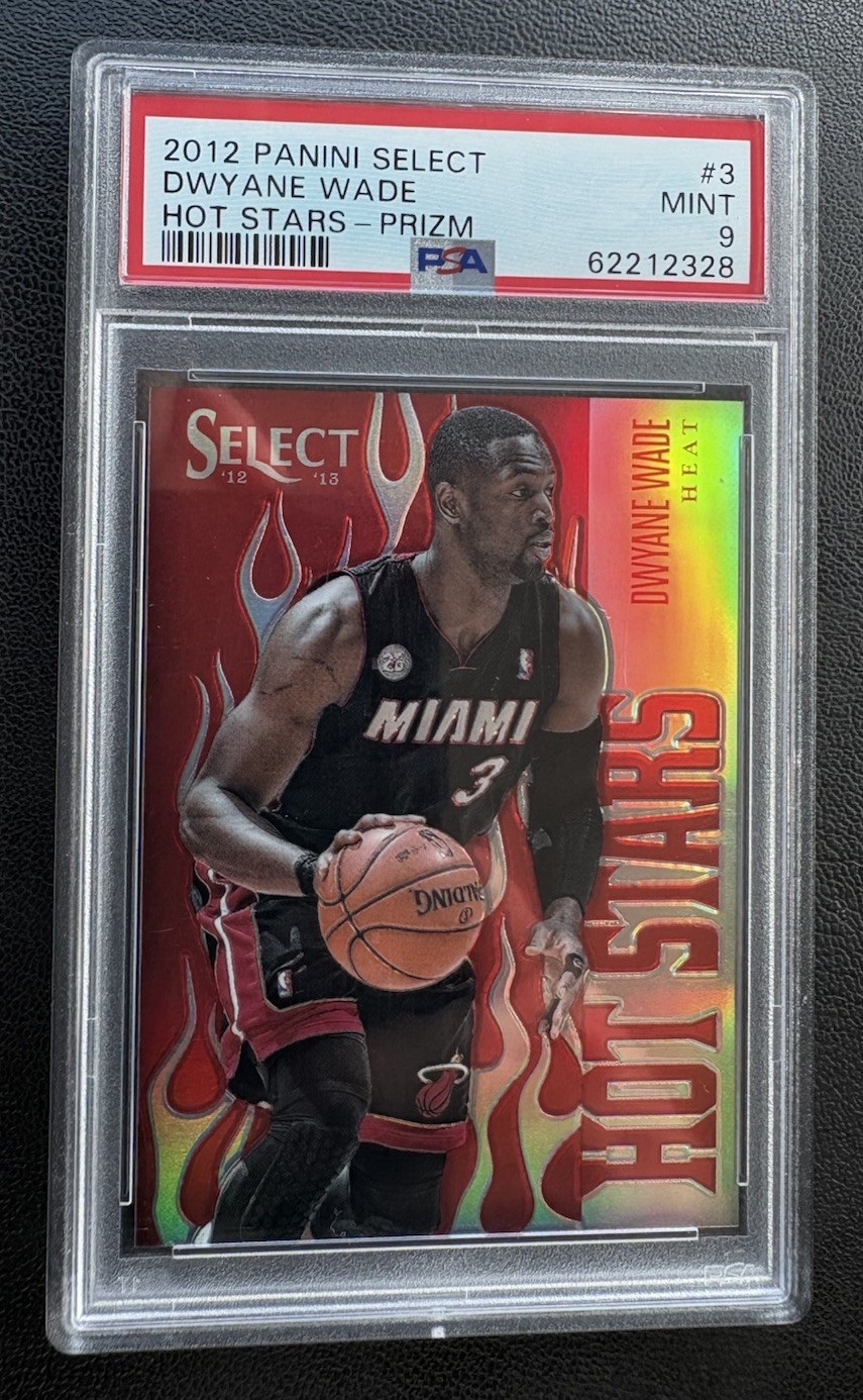 2012-13 Panini Select - Hot Stars Dwyane Wade #3 Silver Prizm /25 Miami Heat 2012-13 Panini Select - Hot Stars Dwyane Wade #3 Silver Prizm /25 Miami Heat
