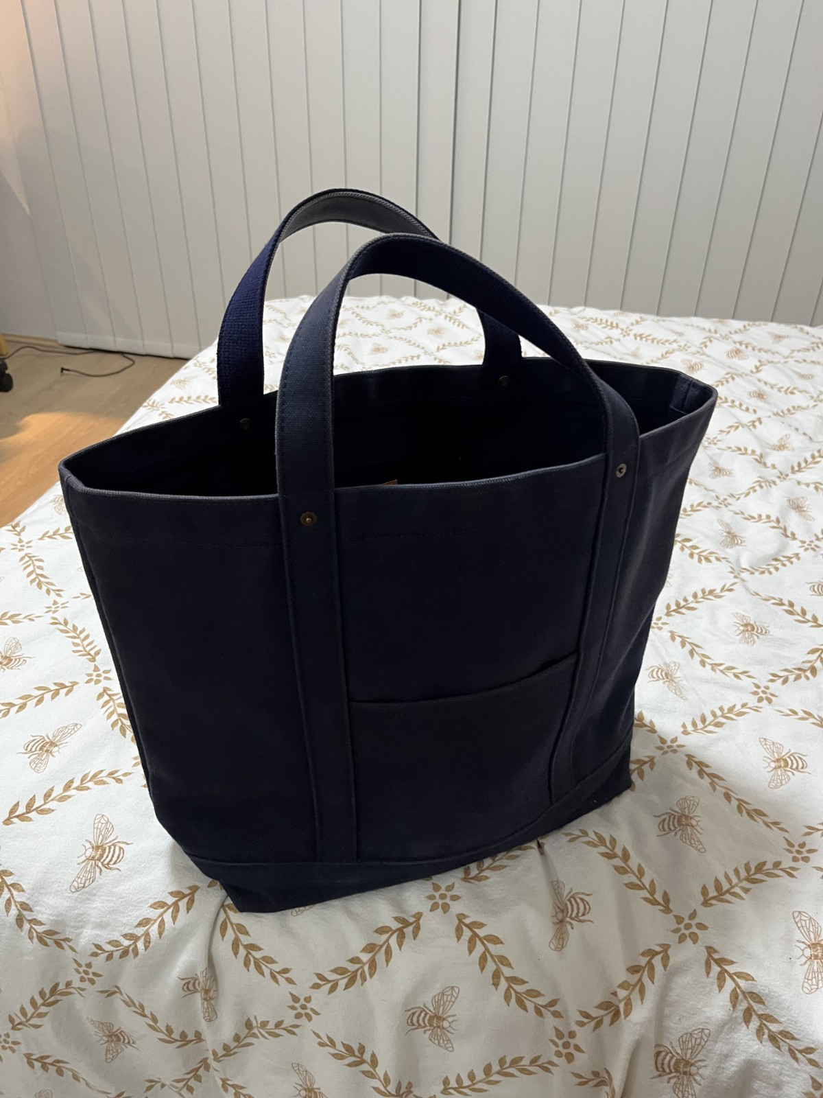 The Armoury David Tote Bag – Navy Cotton Canvas – Older Version without strap