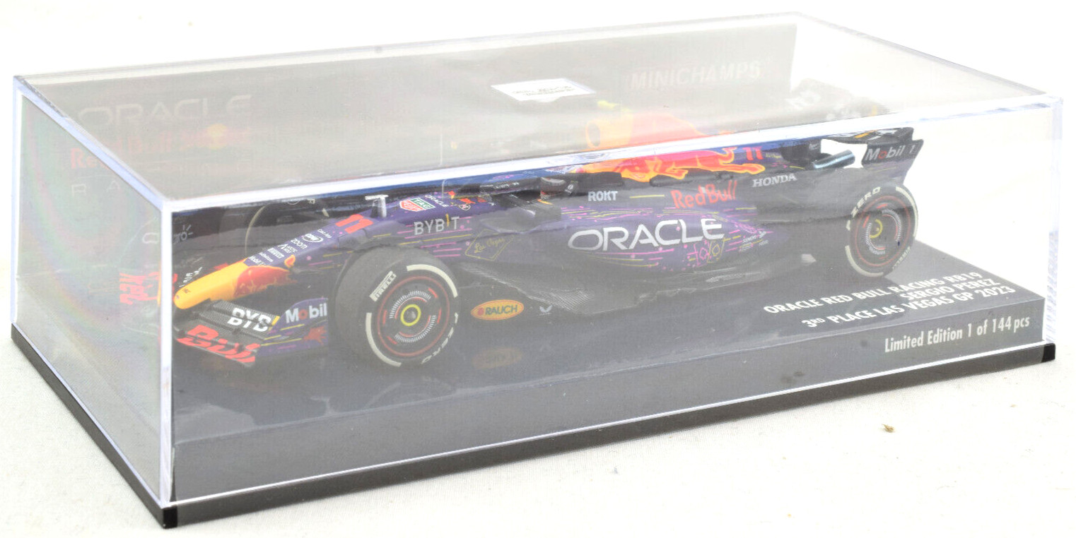 Minichamps Red Bull - S. Perez - 2023 Las Vegas GP 1:43 Diecast F1 Car 410232211 Minichamps Red Bull - S. Perez - 2023 Las Vegas GP 1:43 Diecast F1 Car 410232211