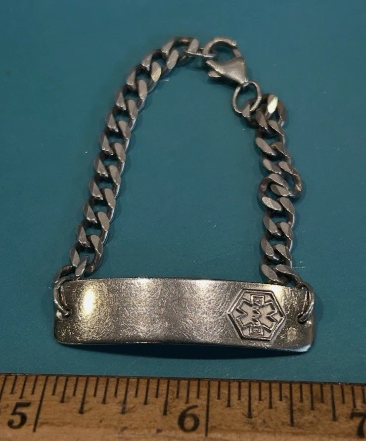 Silver ID Bracelet Sterling .925 Heavy and Very Nice