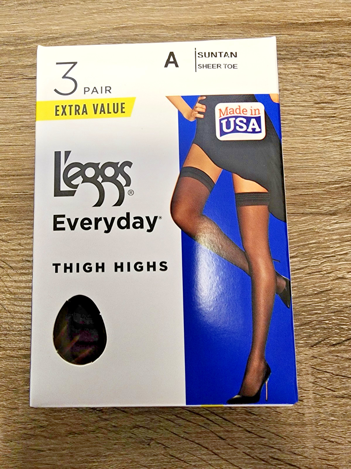 Leggs L\'eggs Everyday Thigh Highs Sheer Toe Suntan Size A 3 Pairs Nylons Hosiery Leggs L\'eggs Everyday Thigh Highs Sheer Toe Suntan Size A 3 Pairs Nylons Hosiery