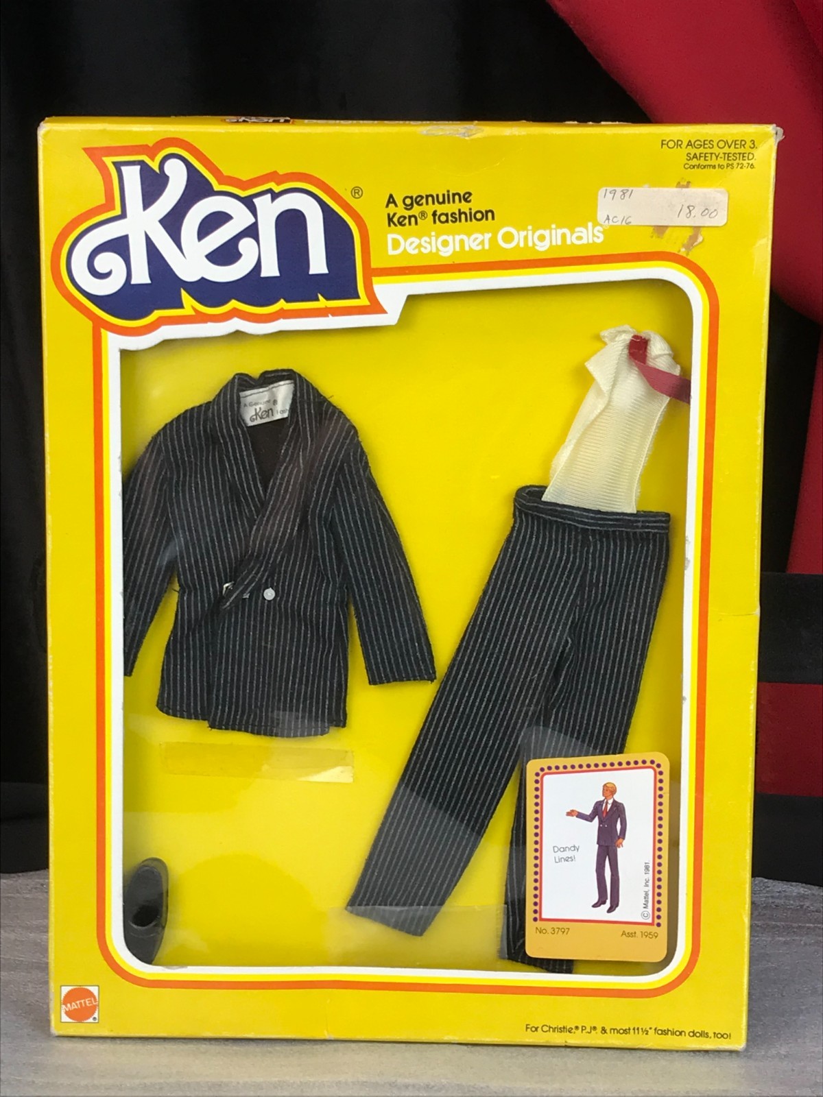 NIB Vintage 1981 KEN Designer Originals DANDY LINES #3797 NRFB