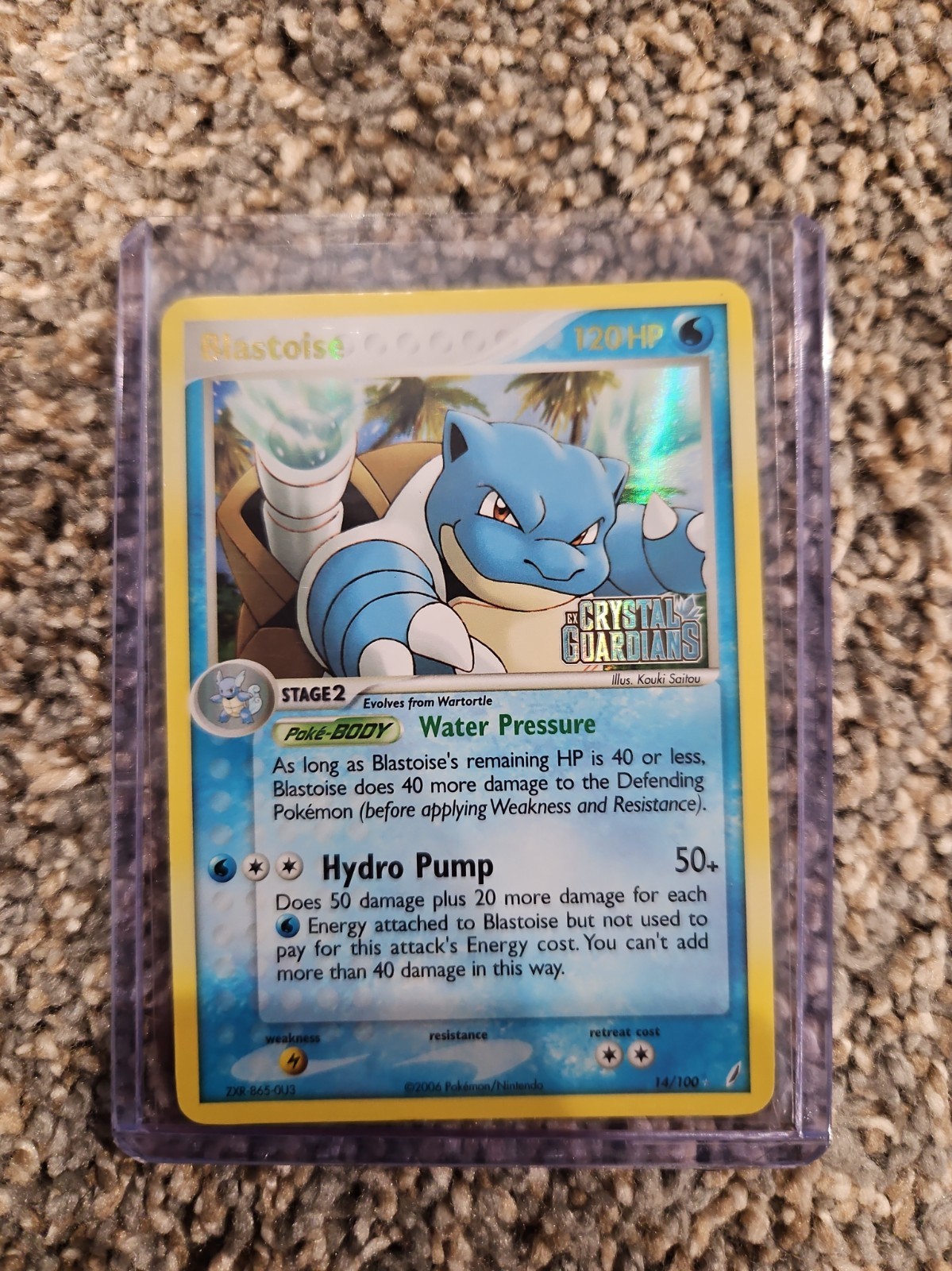 Pokemon TCG Blastoise 14/100 EX Crystal Guardians Rev. Holo LP W/Excellent Front Pokemon TCG Blastoise 14/100 EX Crystal Guardians Rev. Holo LP W/Excellent Front