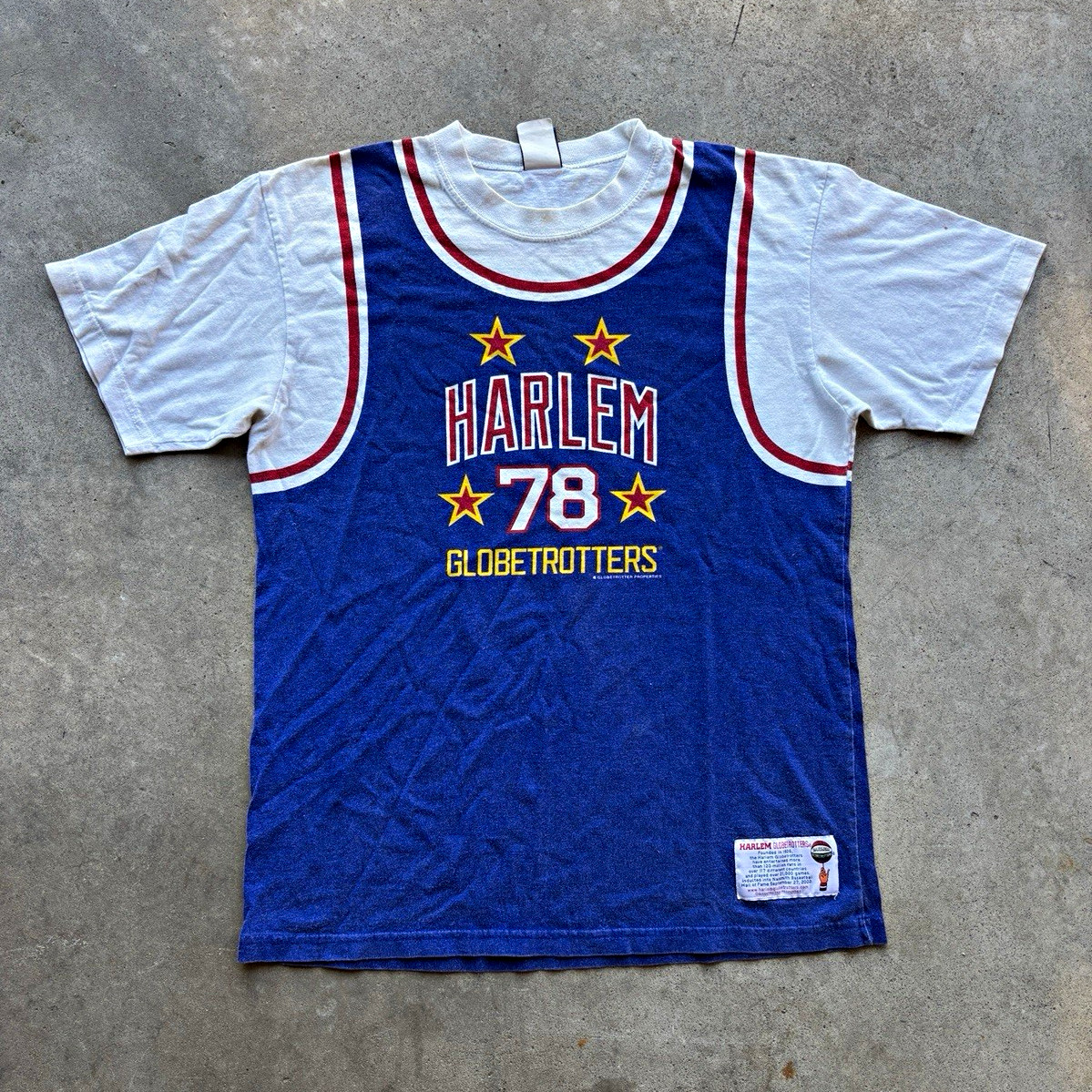 2004 Harlem Globetrotters 78 Jersey Style Tee Unisex Adult One Size (Men’s L)
