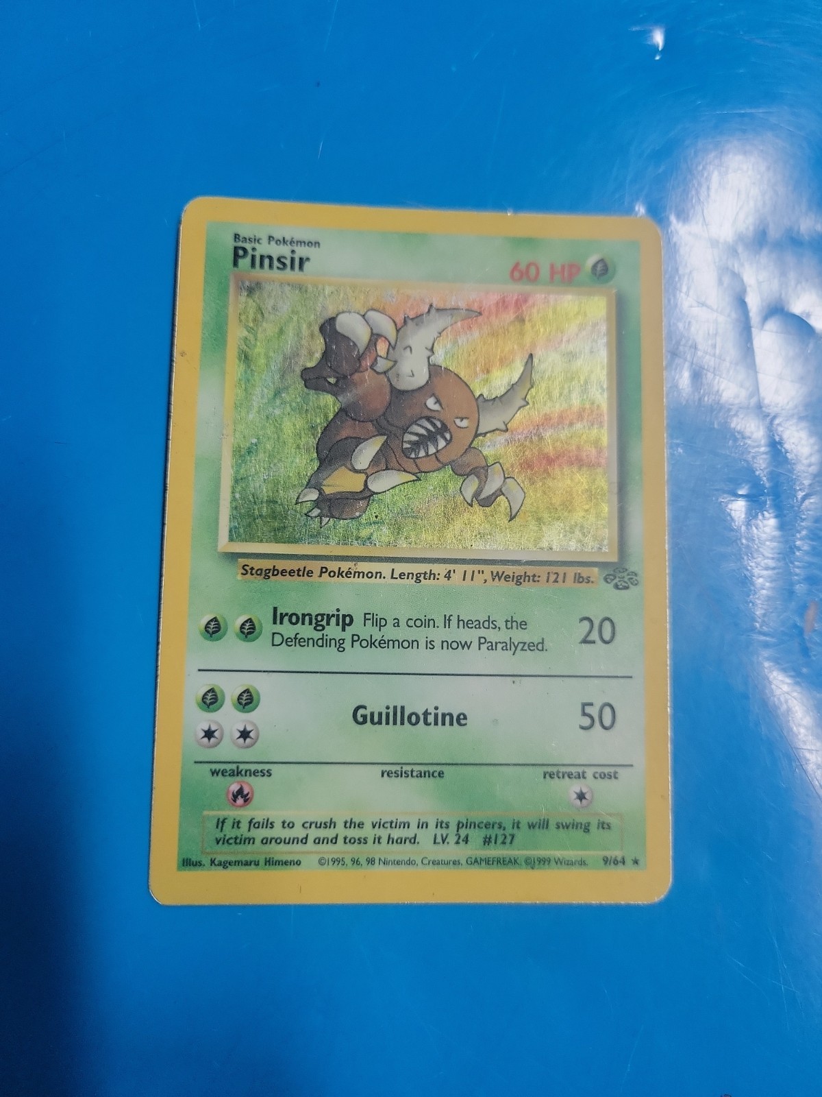 Pokémon TCG Pinsir Holo Rare Card 9/64 Jungle Unlimited
