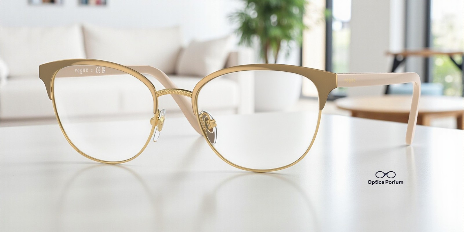 VOGUE VO4088 5128 Oval Top Beige Gold Demo Lens 52 mm Women\'s Eyeglasses VOGUE VO4088 5128 Oval Top Beige Gold Demo Lens 52 mm Women\'s Eyeglasses
