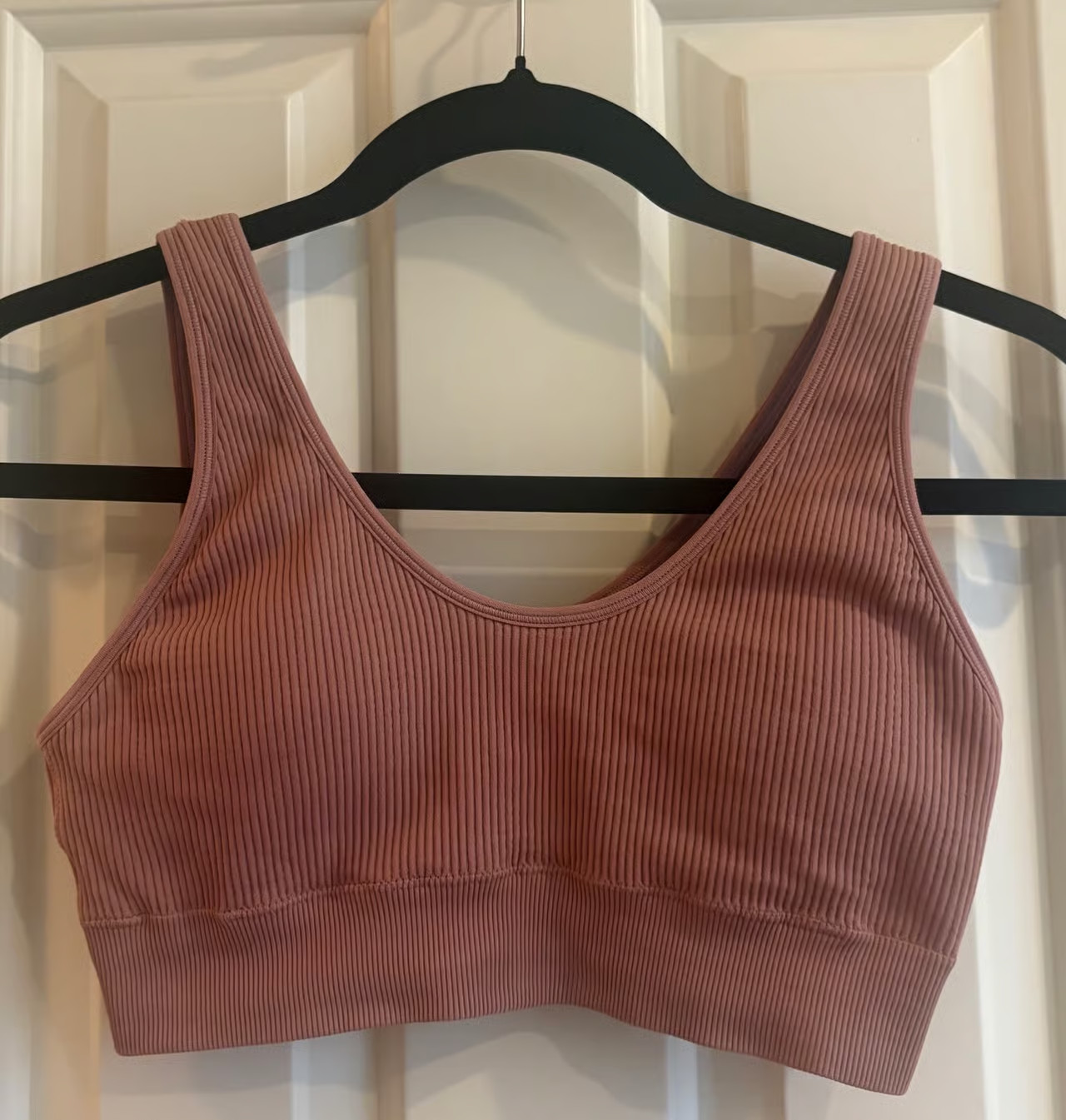 Aerie Real Good Bra ribbed size medium pink dusty rose Aerie Real Good Bra ribbed size medium pink dusty rose