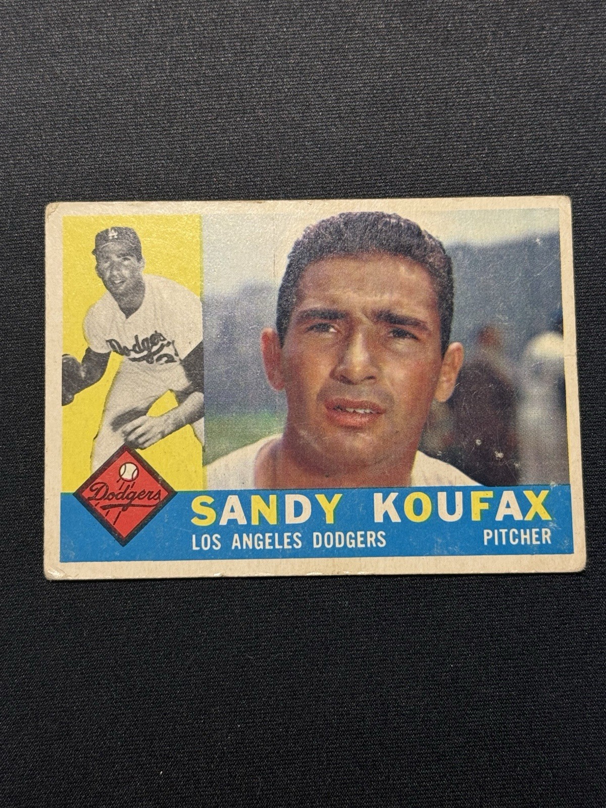 1960 Topps - Sandy Koufax #343 GD - Wrinkle & Surface Damage